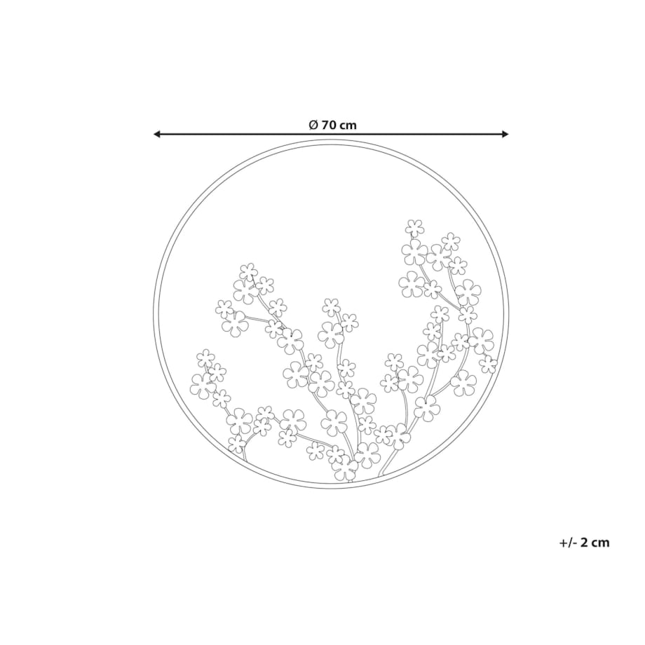 Dekoracja ścienna czarna STRONTIUM