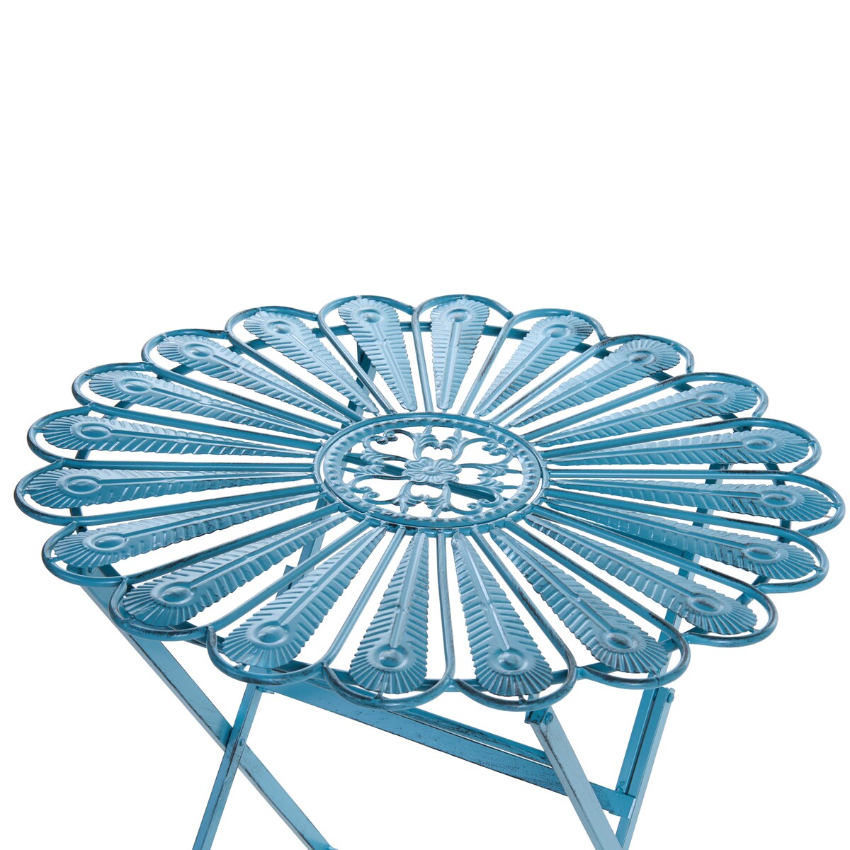 Stolik bistro PAVIA 71 cm 71 cm Metal Niebieski