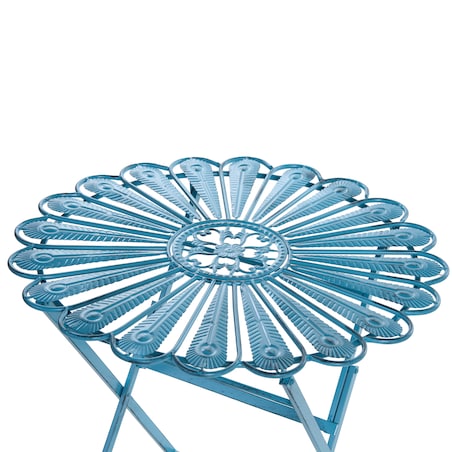 Stolik bistro PAVIA 71 cm 71 cm Metal Niebieski