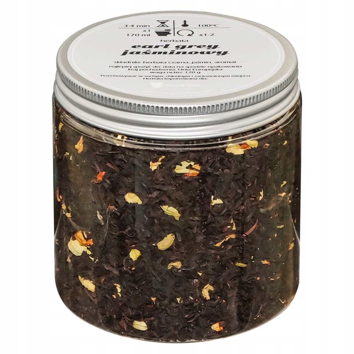 Herbata czarna sypana EARL GREY JAŚMINOWY o smaku bergamotki z nutą jaśminu - herbata liściasta sypana mieszanka napar susz - gotowa na prezent upominek