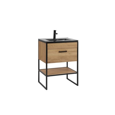 Szafka pod umywalkę BROOKLIN 820 60 cm dąb craft złoty