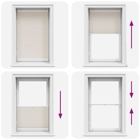 vidaXL Roleta plisowana, 90 x 100 cm, kremowa