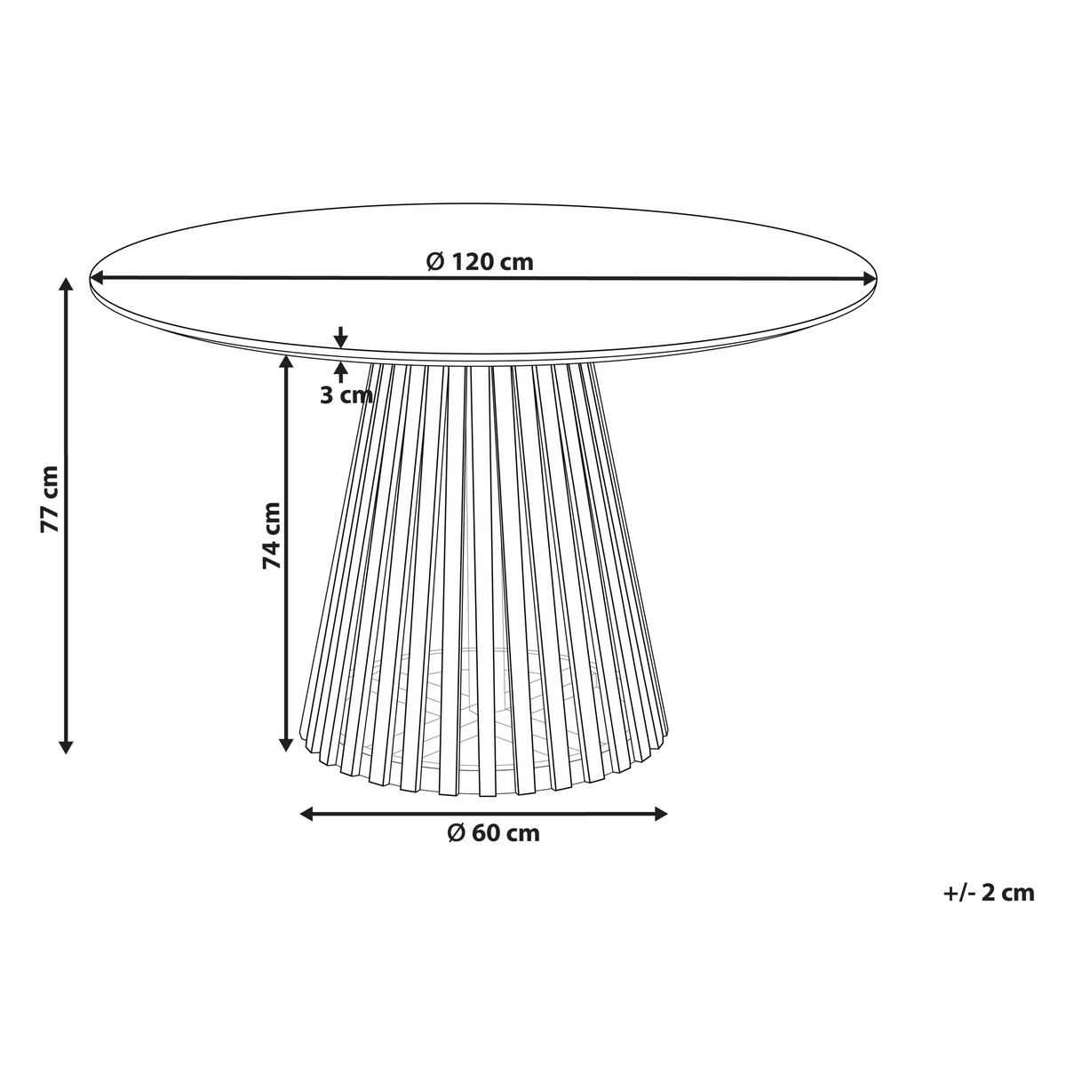 Stół do jadalni MESILLA Brązowy 120 cm 120 cm Drewno akacjowe