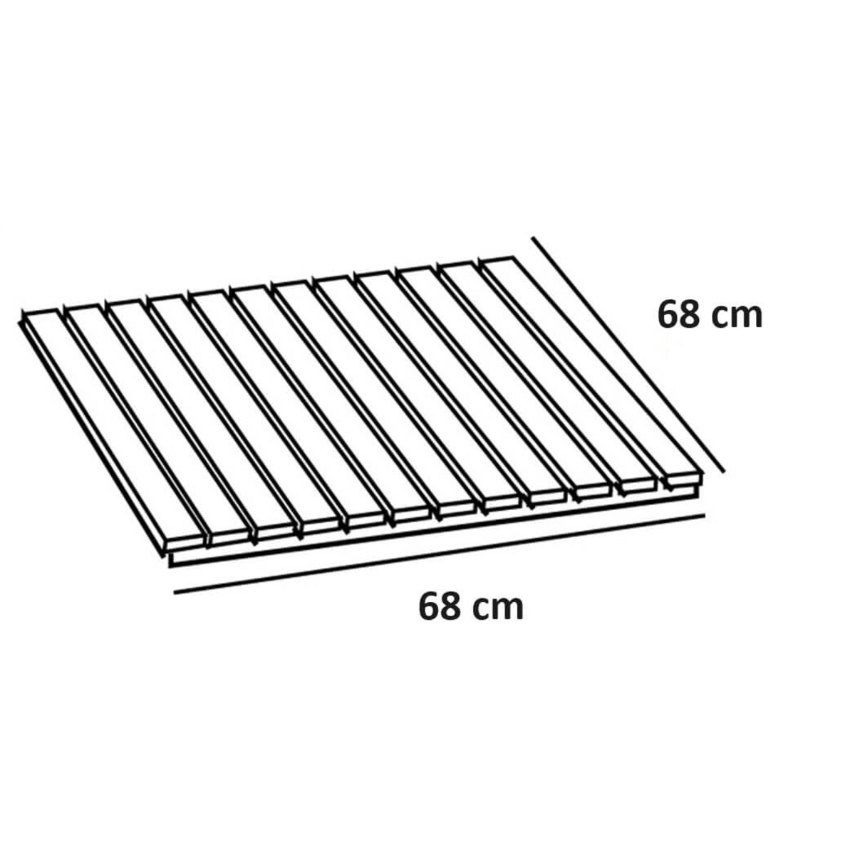 ARREDAMENTI SAMOA 70 Mata prysznicowa - 68 x 68 cm, brązowy