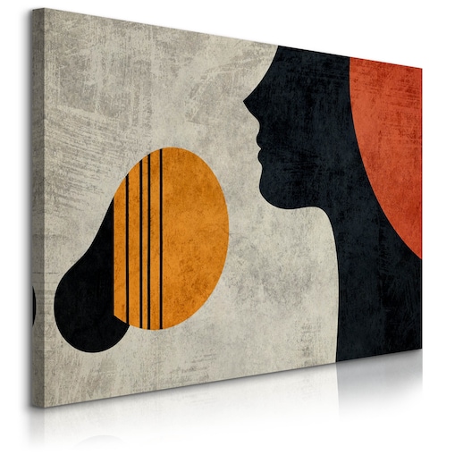 Obraz Na Płótnie Do Salonu Abstrakcyjna Twarz Styl Boho Portret 70x50cm