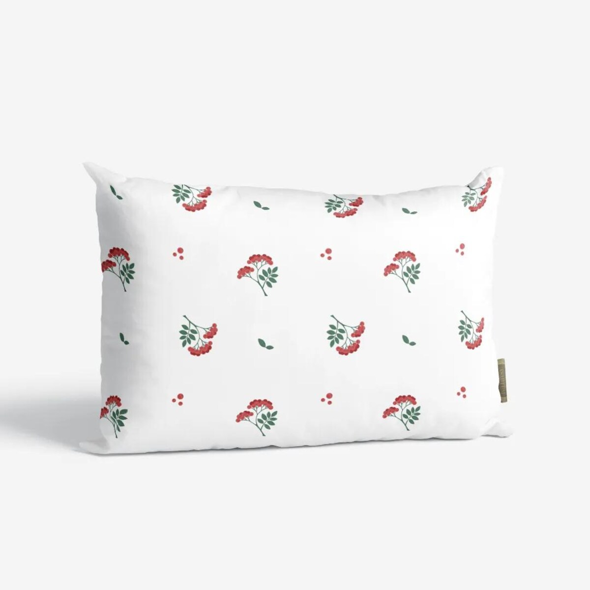 Poduszka świąteczna - jarzębinowe gałązki