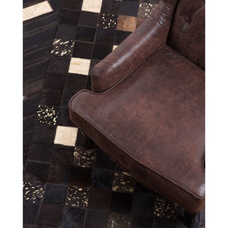 Dywan skórzany 80 x 150 cm brązowy ARTVIN