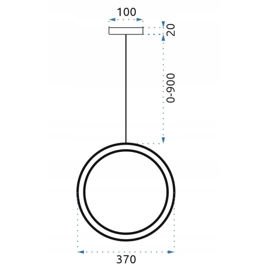 Lampa Sufitowa Wisząca Złota Gold Ring Obręcze