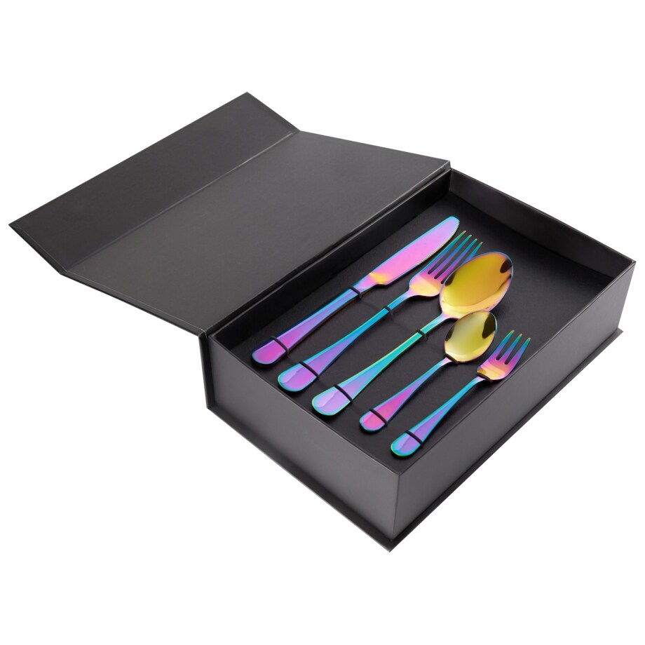 Zestaw sztućców 30 elementów wielokolorowy FUSILLI