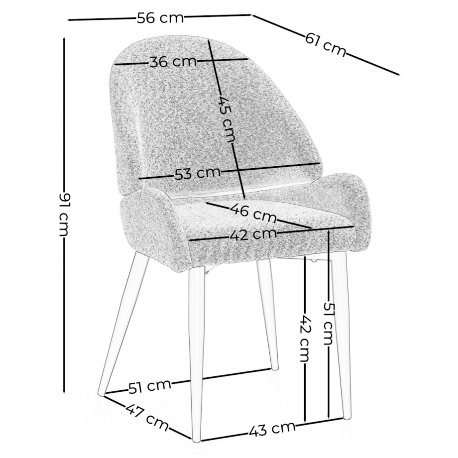 Krzesło tapicerowane welurowe do salonu BERGAMO jasnoszare