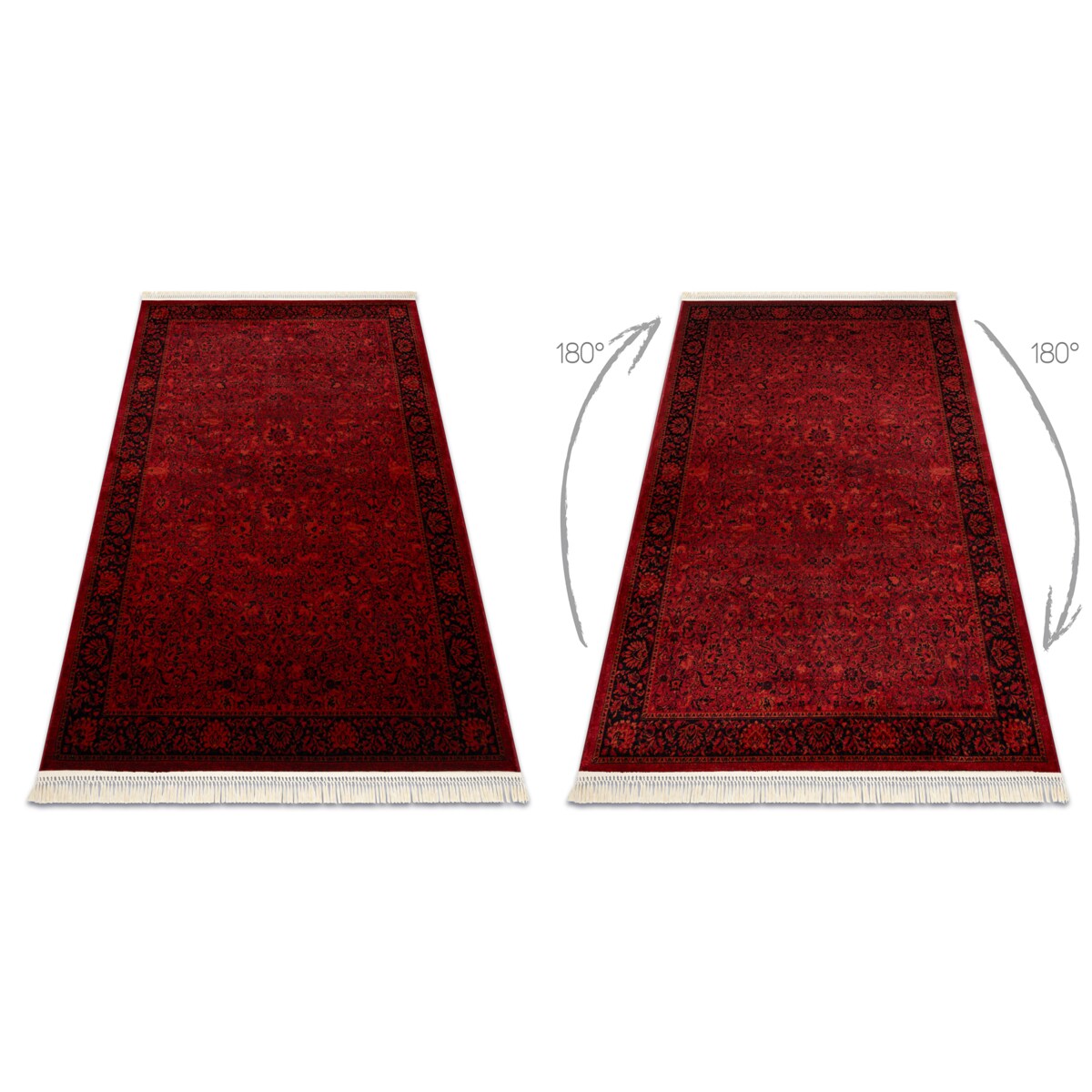 Dywan ORIENT 5125 bordo / czarny Ramka, 200x290 cm