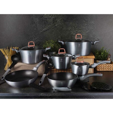 Zestaw garnków z powłoką tytanową Non-Stick 15-el Berlinger Haus BH-6022