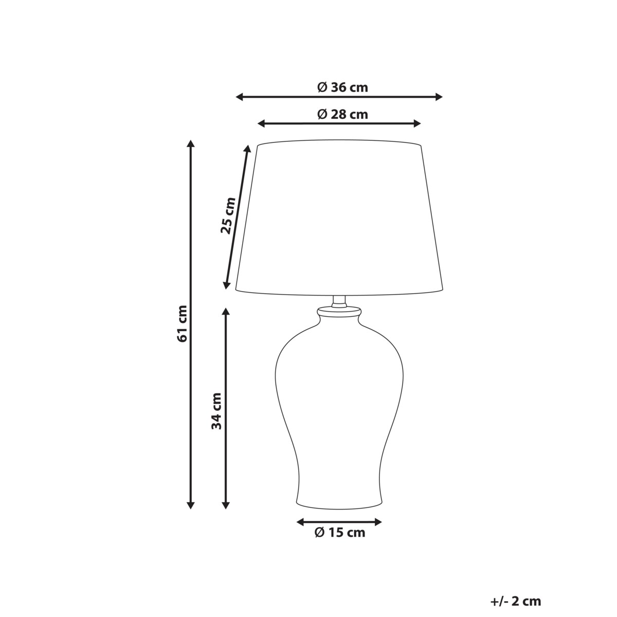 Lampa stołowa FEBROS Porcelana Biały