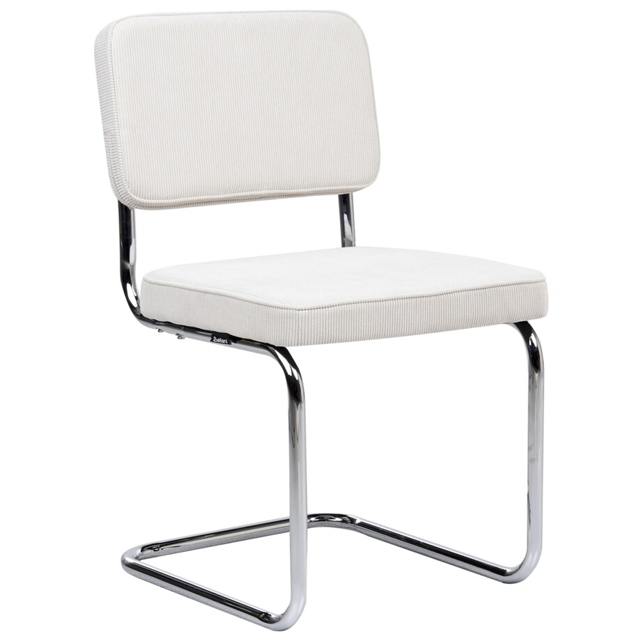 Zestaw 2 krzeseł do jadalni IRWIN Sztruks Złamana biel