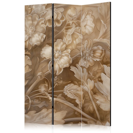 Parawan Akustyczny Rzeźbione kwiatowe ornamenty 135x172cm