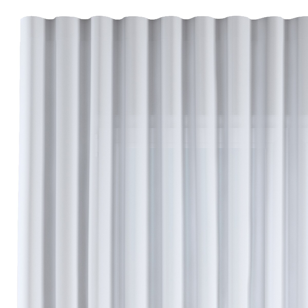 Firana na taśmie wave 300x245 prześwitujący biały