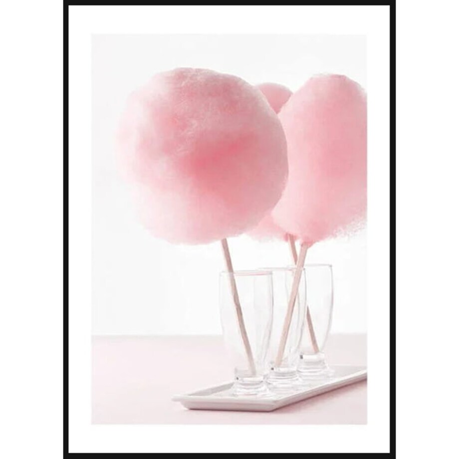 Poster Story, Plakat, Obraz - Różowa Wata Cukrowa, wymiary 21 x 30 cm