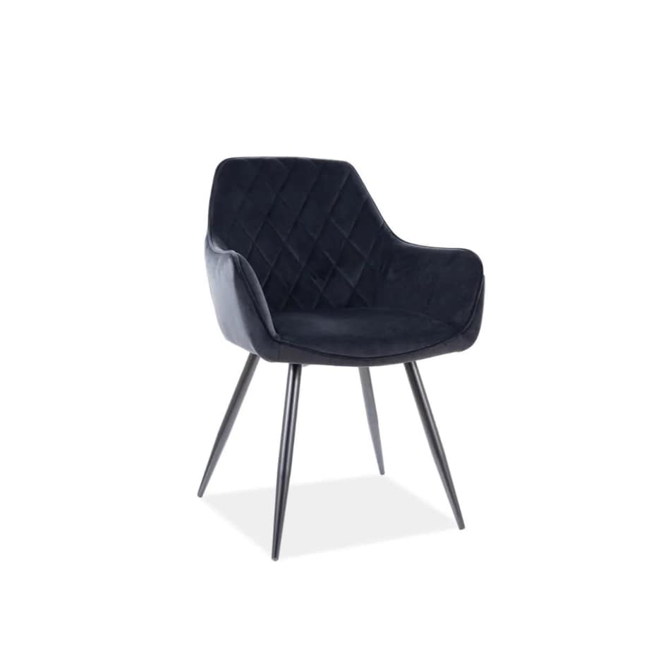 Krzesło LINEA VELVET czarne