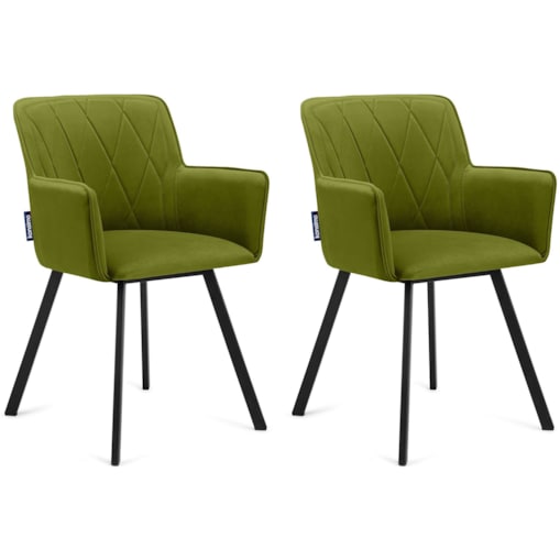 KONSIMO PYRUS welurowe krzesła 2 sztuki  zielone