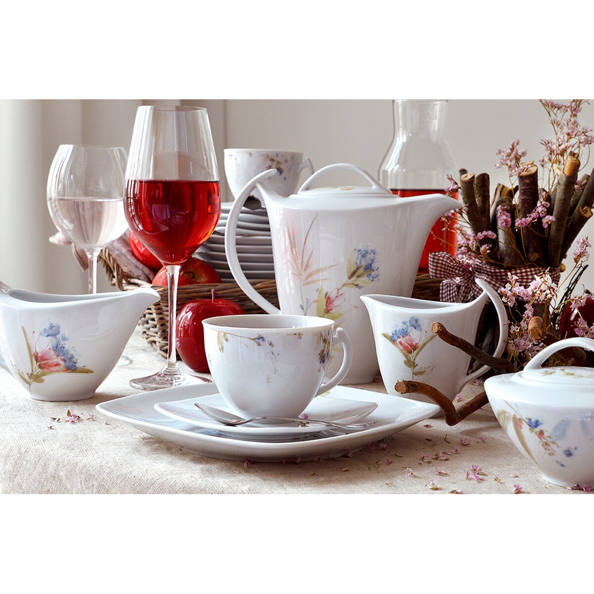 Garnitur do kawy dla 12 osób 39 el. Akcent Letni Czar G860