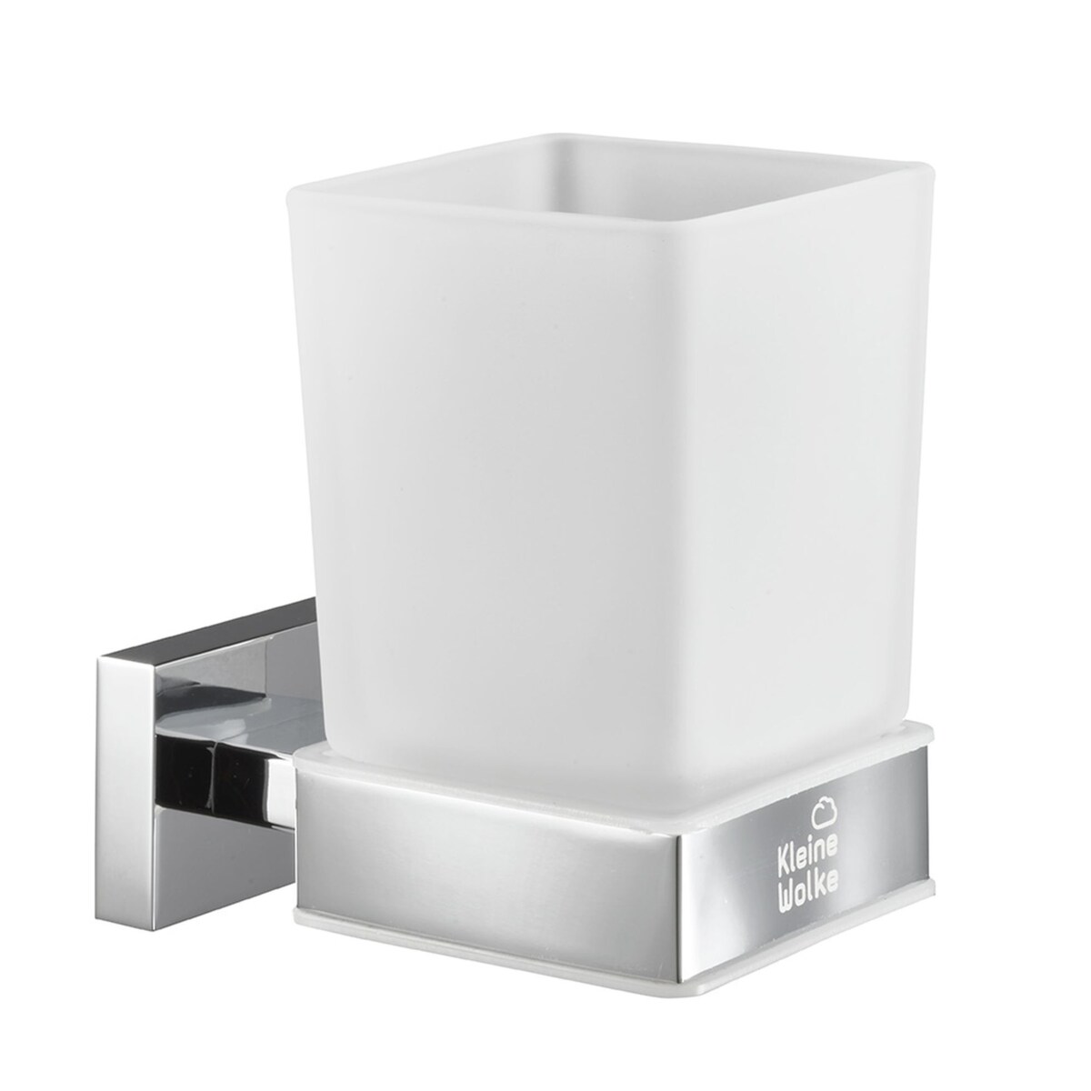 Kleine Wolke Meo Ścienny Kubek łazienkowy szkło mleczne