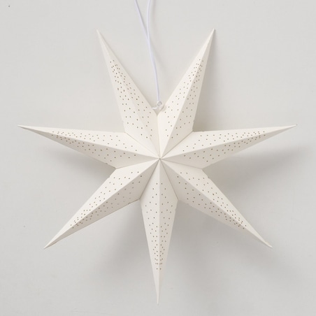 Ozdoba - gwiazda bambusowa Ø 30 x 7 cm SAKANNA biała medium