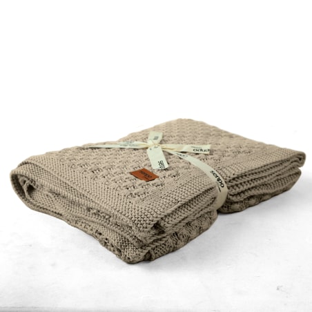 Koc dzianinowy Senpo Beżowy