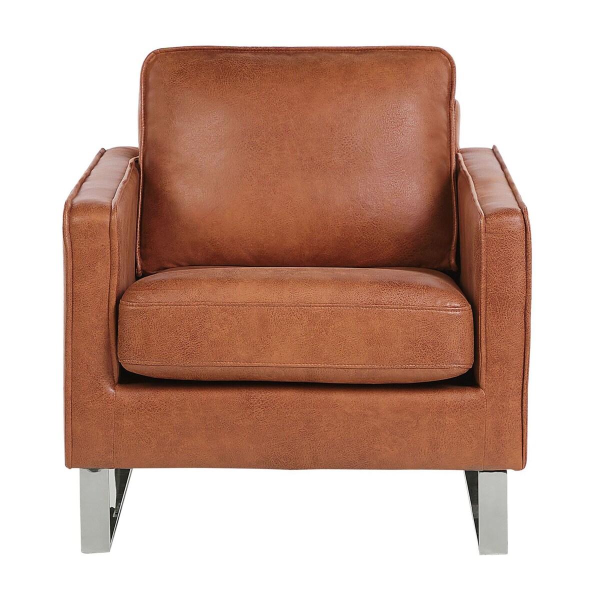 Fotel ekoskóra brązowy VIND