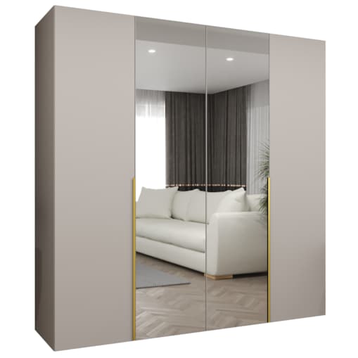 Szafa uchylna otwierana ALICANTE 2 200 wys. 202 cm Kaszmir + u. Złoty