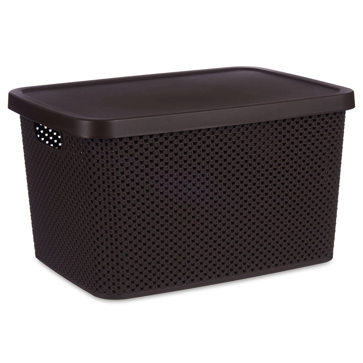 Kosz plastikowy z pokrywką, organizer, 19 l