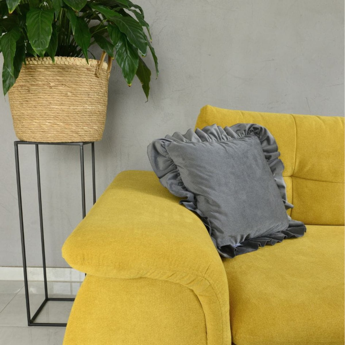 Poszewka Pościel Na Poduszkę Jasiek Z Falbanką 40X40 Grafit