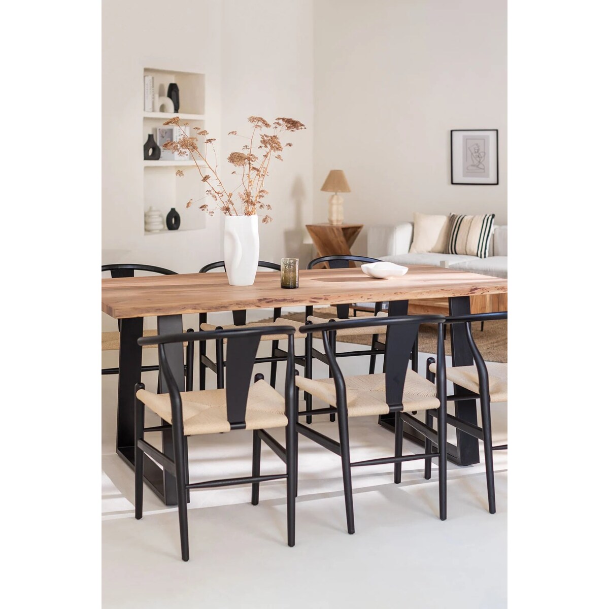 Prostokatny stół do jadalni z drewna akacjowego 180x90 cm Varena