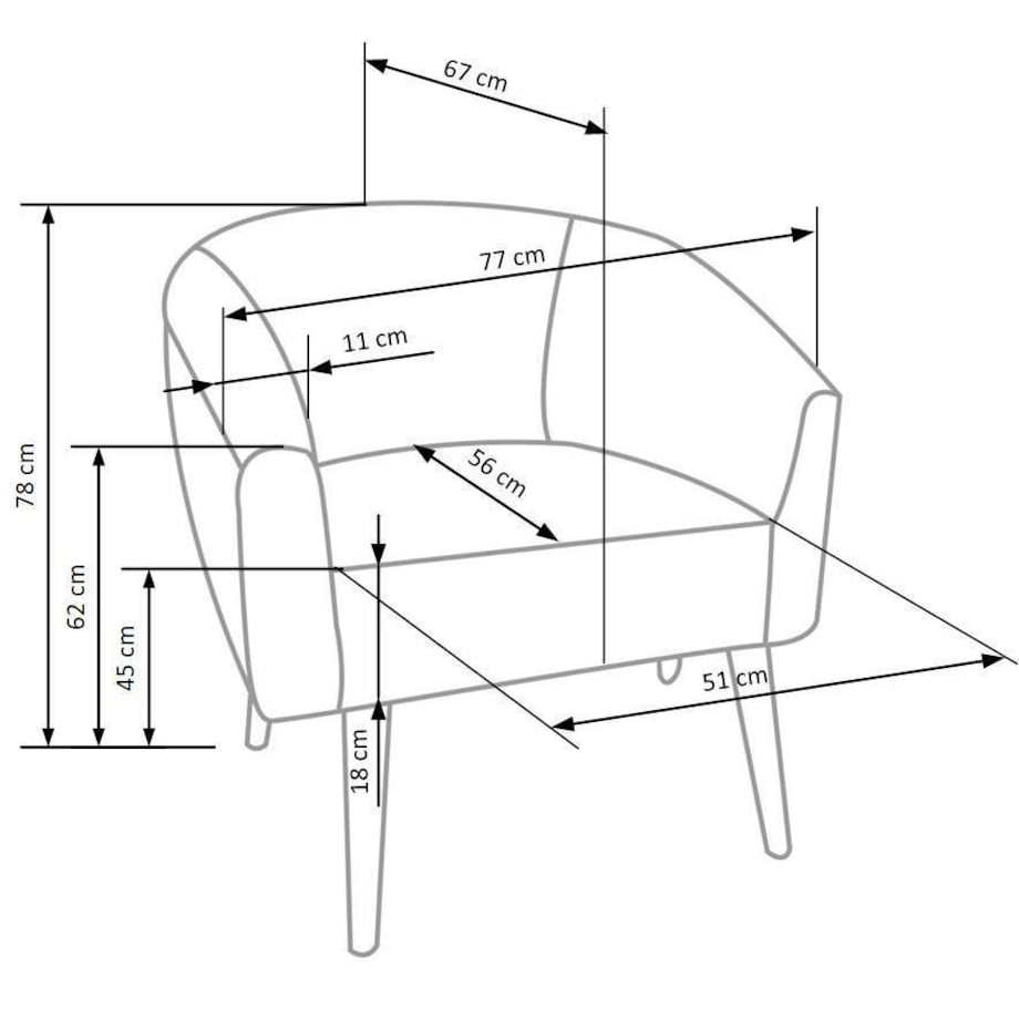 FOTEL WYPOCZYNKOWY Eder kremowy TAPICERKA bouclé BUKOWE NOGI