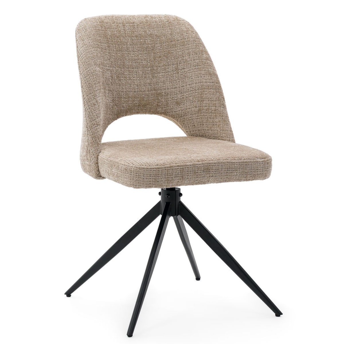 Krzesło obrotowe tapicerowane MILO II ciemny beż do salonu jadalni kuchni