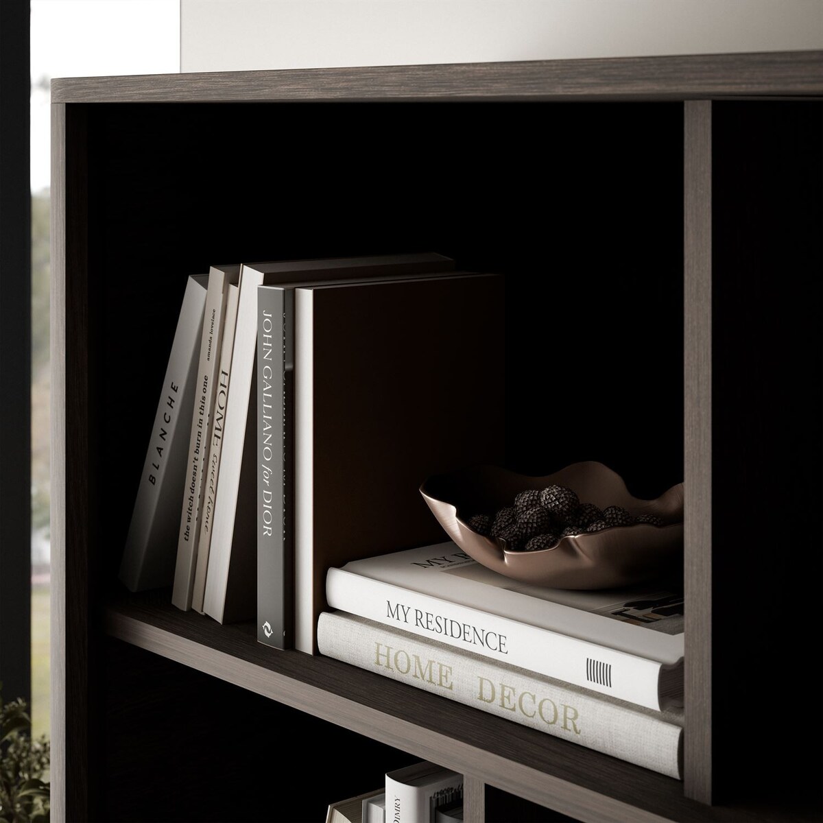 Regał TWILIGHT szufladami, Dąb Dunin / Czarny