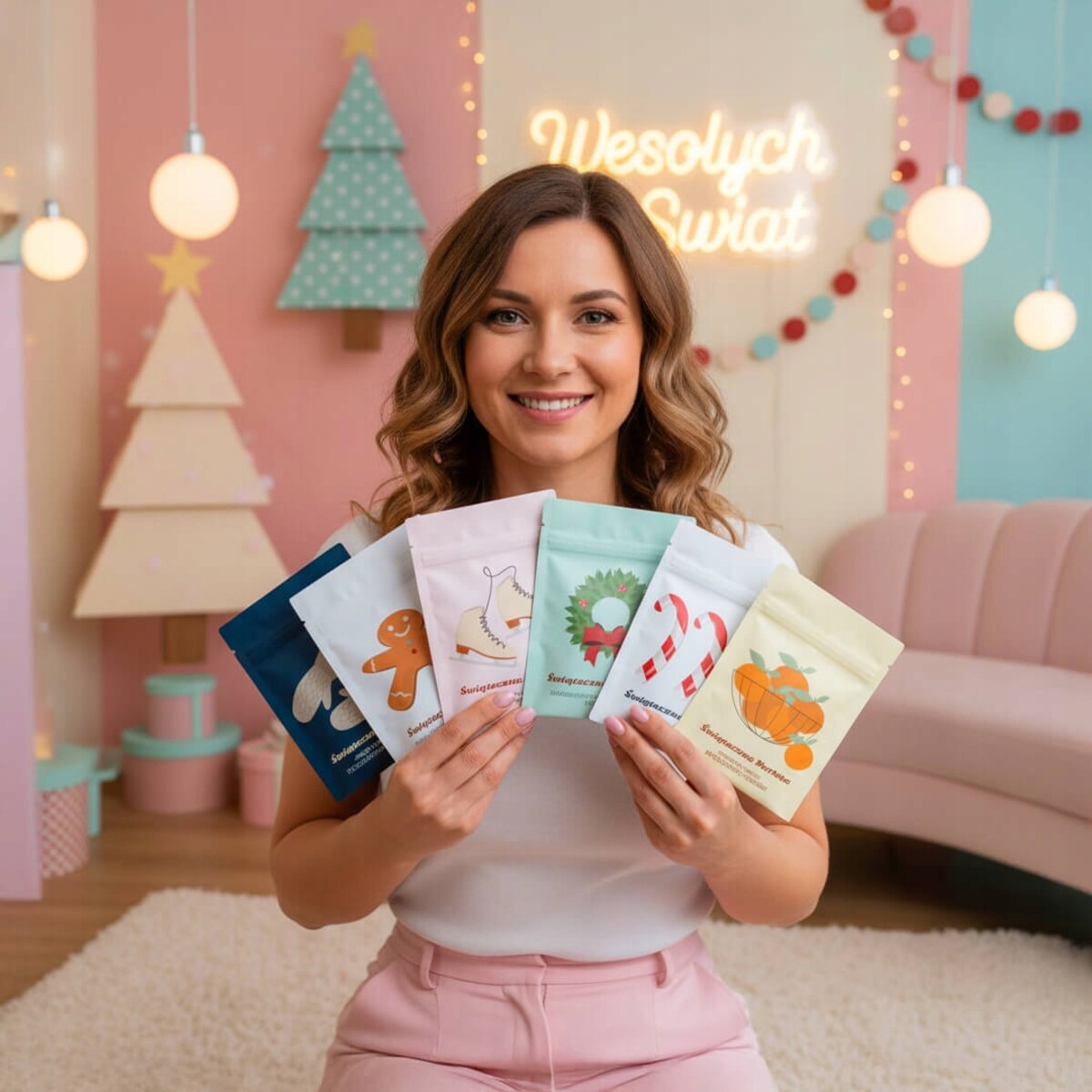 ŚWIĄTECZNA HERBATA SYPANA ROOIBOS Z MANDARYNKAMI I IMBIREM - PREZENT UPOMINEK NA MIKOŁAJA ŚWIĘTA GWIAZDKĘ BOŻE NARODZENIE POD CHOINKĘ DLA KOBIETY FACETA ŻONY MAMY MĘŻA