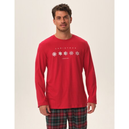 Piżama Honest 41914-33X Czerwona Czerwony, XL