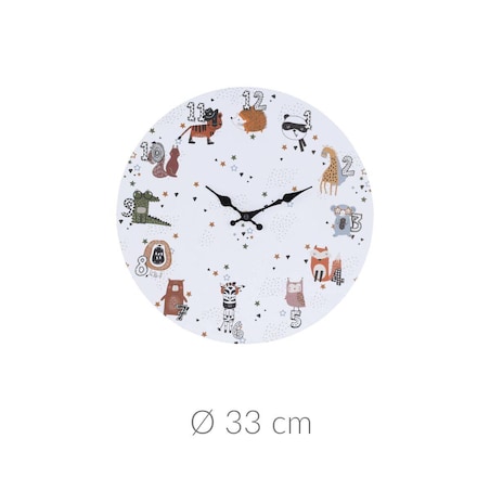 Zegar ścienny dla dzieci, Ø 33 cm