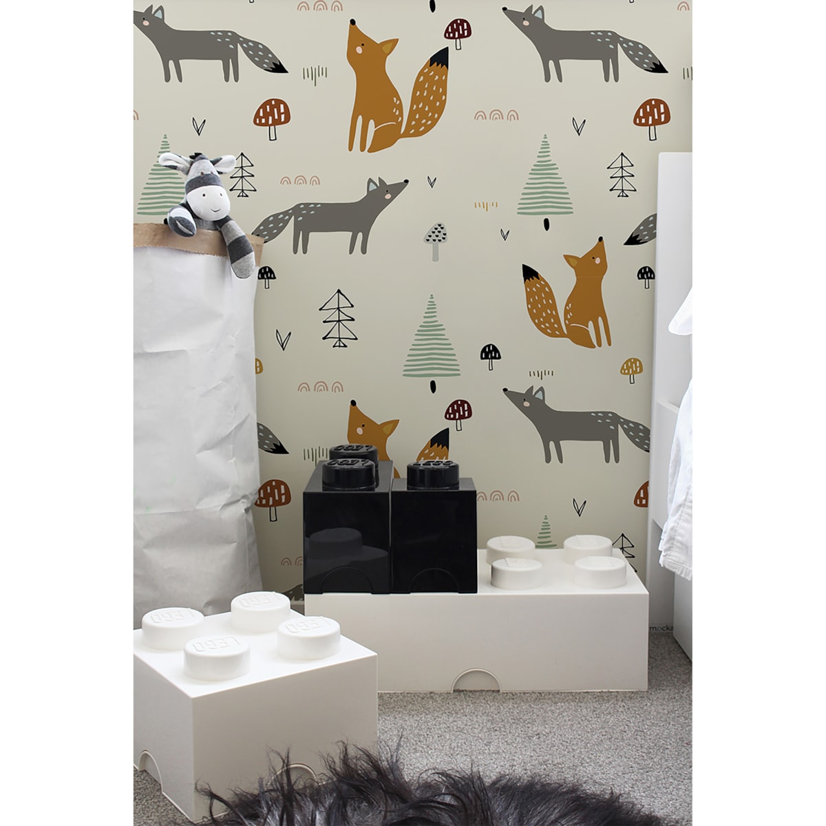 Tapeta Zabawne liski, 416x254cm