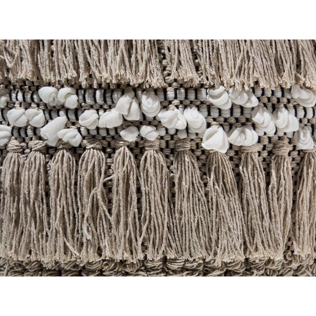 Puf ⌀ 44 cm beżowy NOIDA