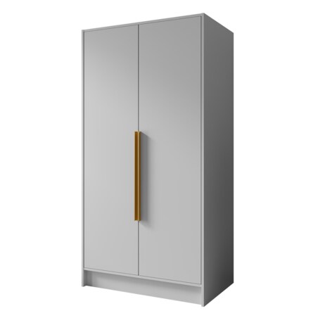 Szafa 100 gładka ORTO bez lustra ze złotymi uchwytami, biała