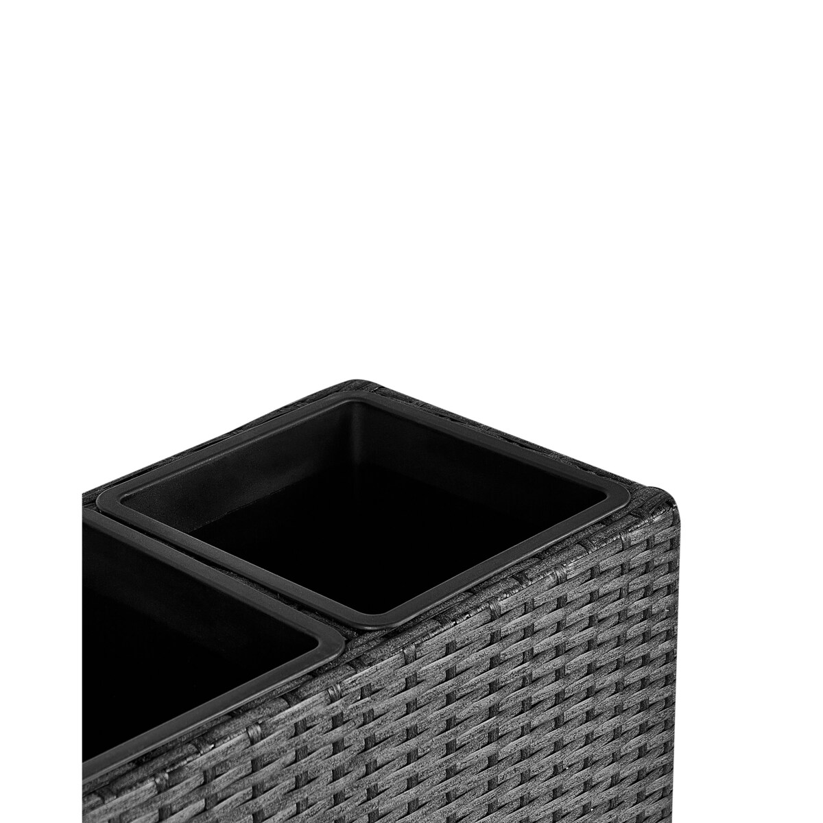Donica kwietnik z technorattanu czarna CARAGANA