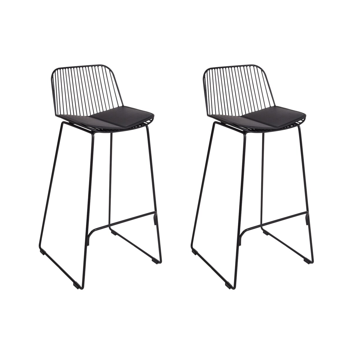 Zestaw 2 krzeseł barowych czarny PENSACOLA
