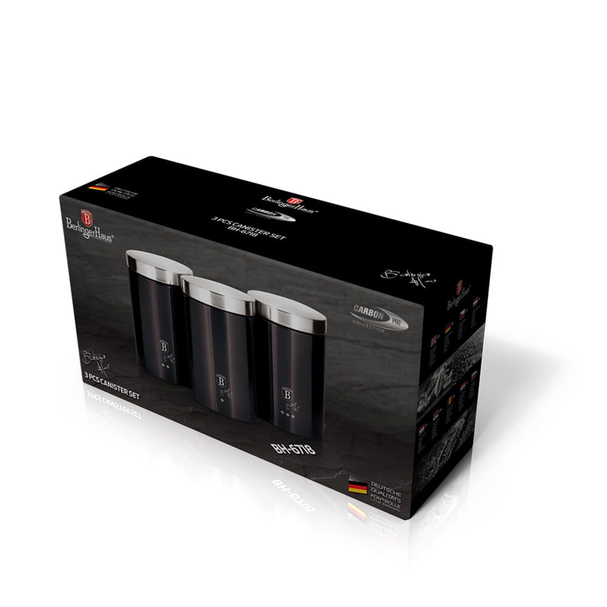 Pojemniki na żywność Zestaw BerlingerHaus BH-6718 Ciemny szary