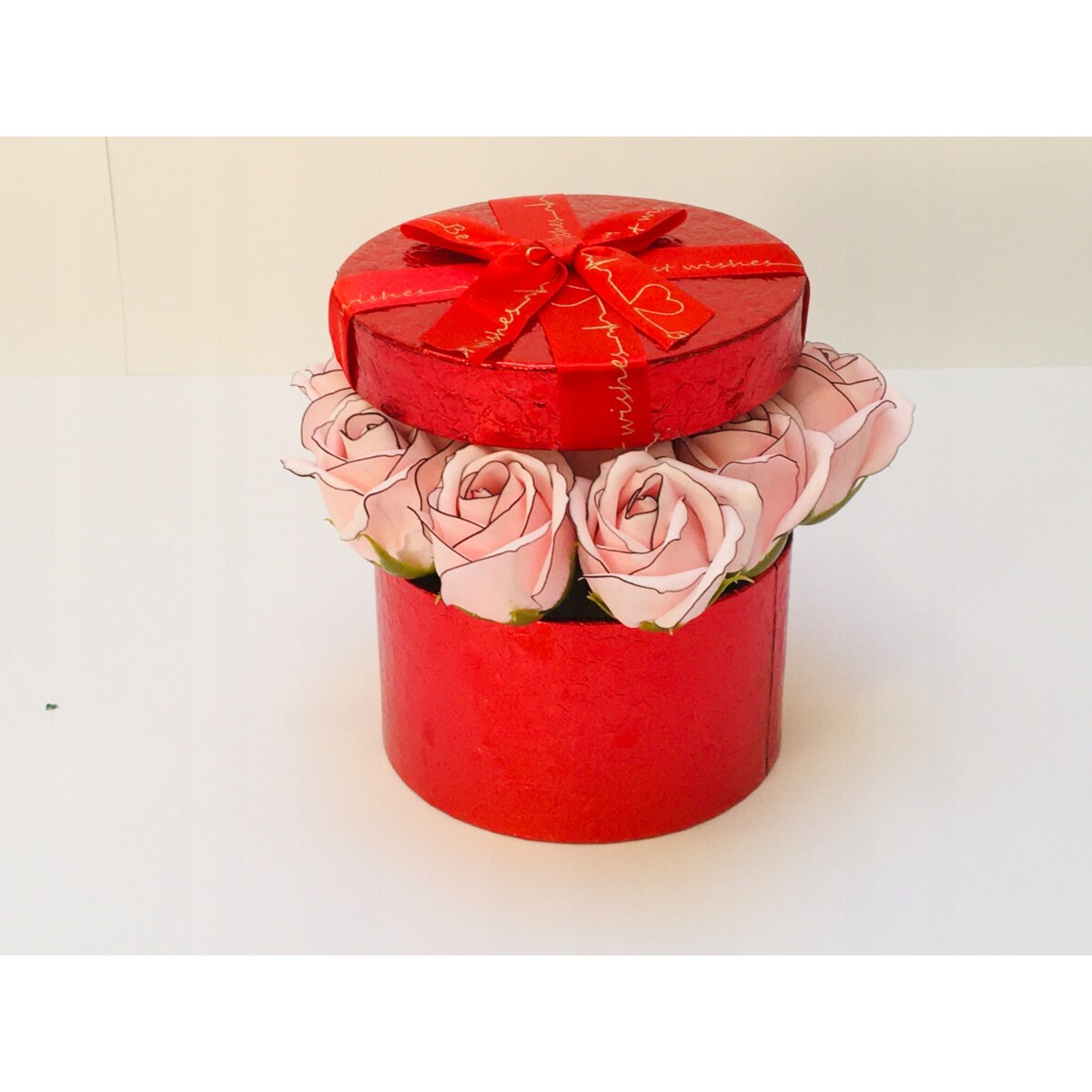 FLOWER BOX KWIATY MYDLANE w pudełku urodziny upominek powitanie przyjęcie