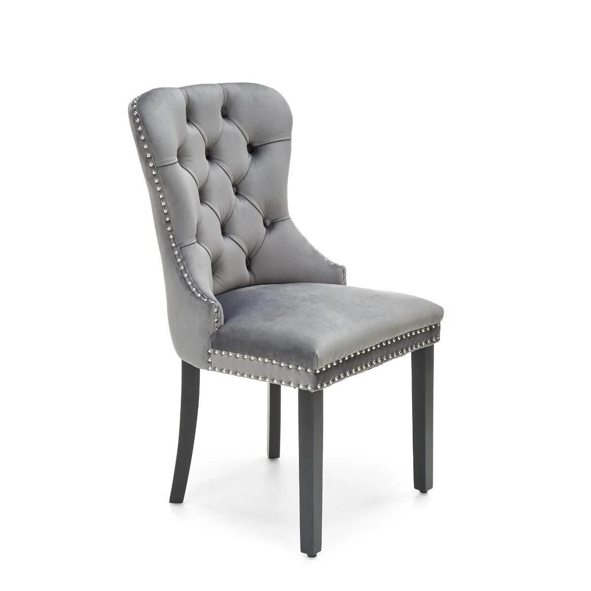 Krzesło tapicerowane MIYA VELVET szare