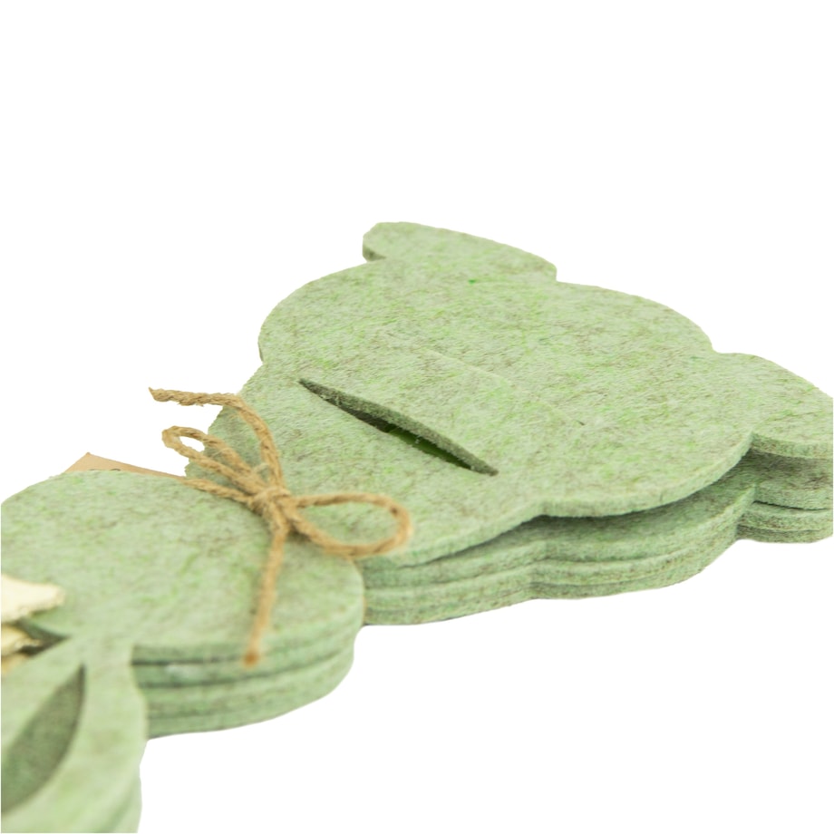 Kieszonka Etui Na Sztućce Wielkanocna Zajączek Filcowa Dekoracyjna Ozdobna Zielona