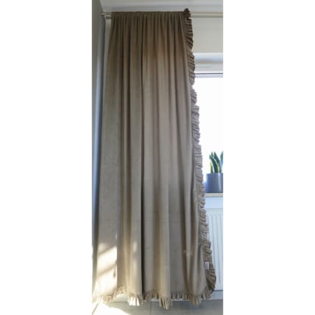 Zasłona Na Okno Okna Z Falbanką Do Salonu Sypialni 150X250 Cm Boho Beż