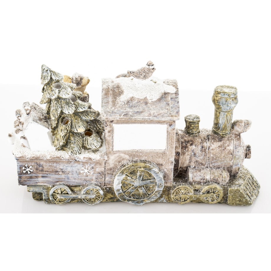 Dekoracja - pociąg świąteczny 10x18x7 cm LOKOMOTYWA