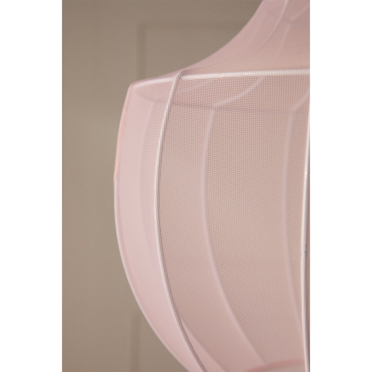 Lampa sufitowa z metalu i tkaniny pudrowa Adaya Ø45 cm